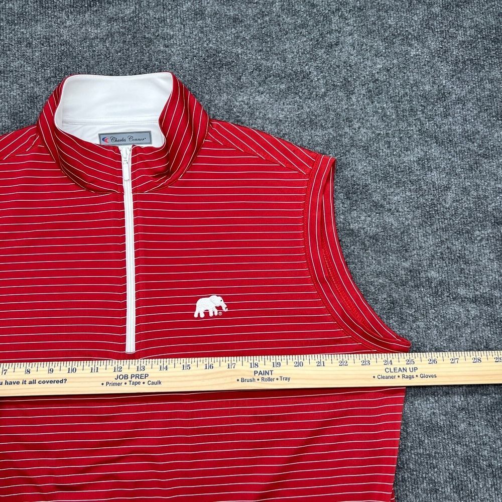Charles Connor Vest XL 1/4 Zip Pullover Alabama Crimson Bentley Elephant - Picture 6 of 9